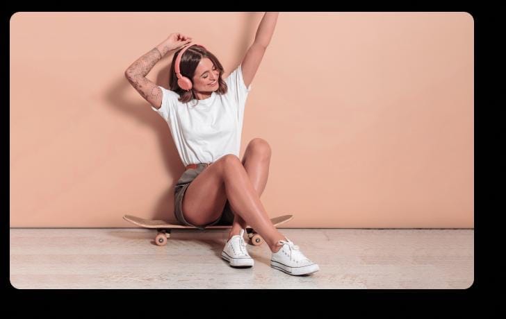 Female client relaxed and during a laser hair removal session